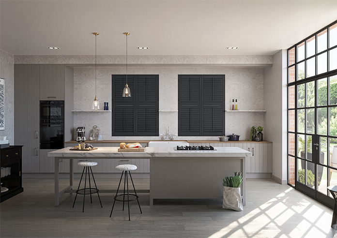 Kensington, Shadow Grey - Tier on Tier Twist&Fit Plantation Shutter - Image 10